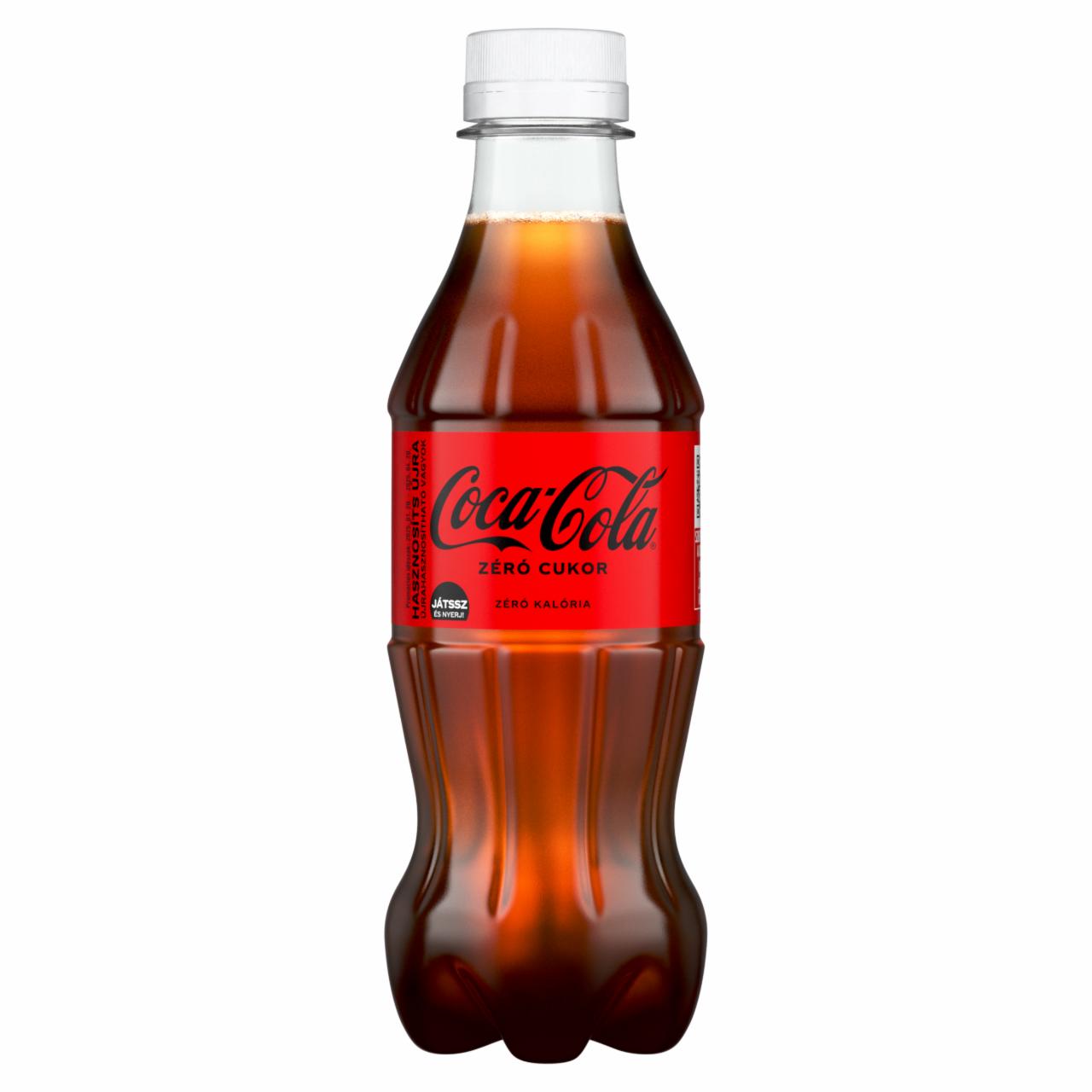 Képek - Coca-Cola zéró cukor colaízű energiamentes szénsavas üdítőital édesítőszerekkel 300 ml