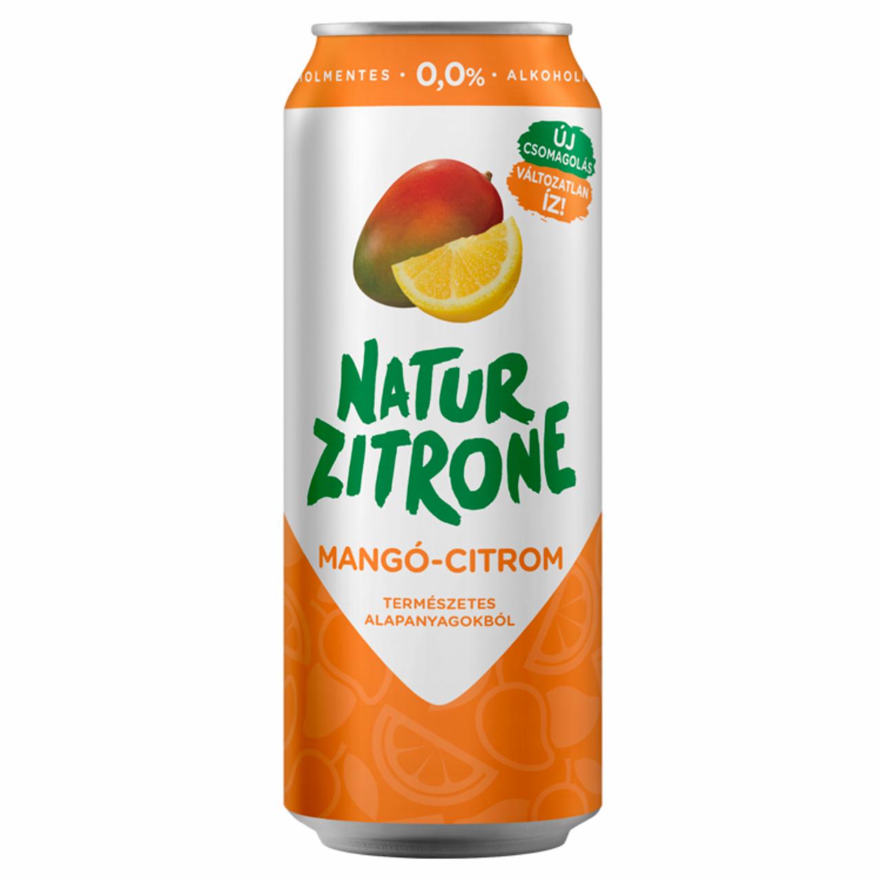 Képek - Gösser Natur Zitrone mangó-citrom ízű alkoholmentes sörital 0,0% 0,5 l doboz