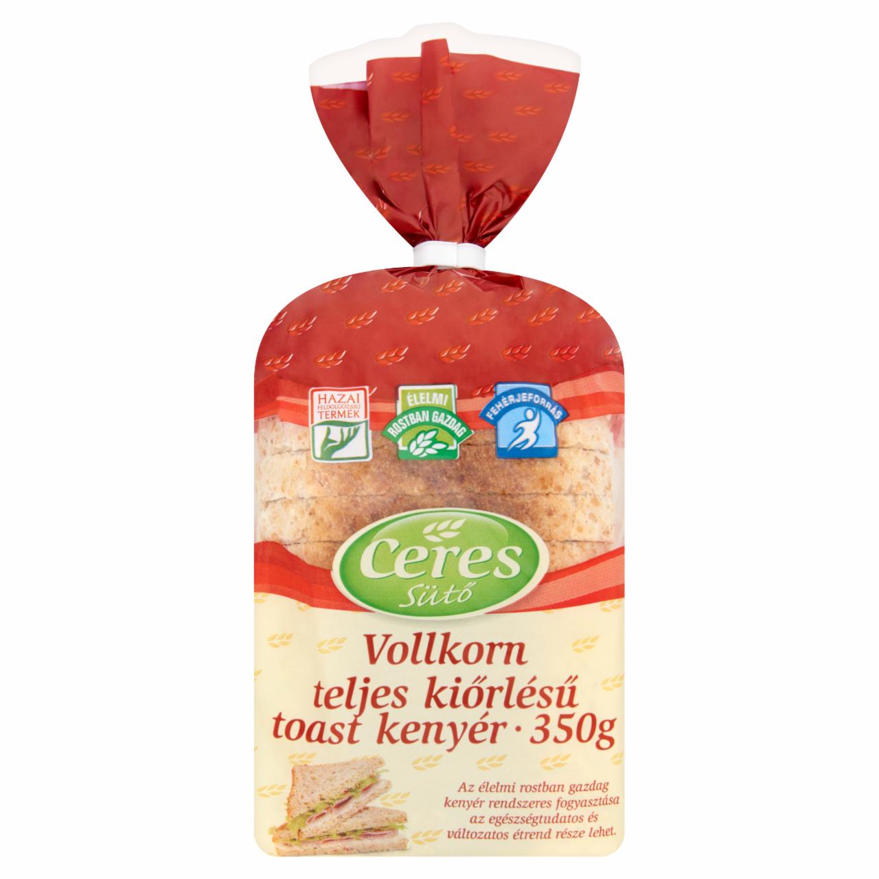 Képek - Ceres NewLine Vollkorn teljes kiőrlésű toast kenyér 350 g