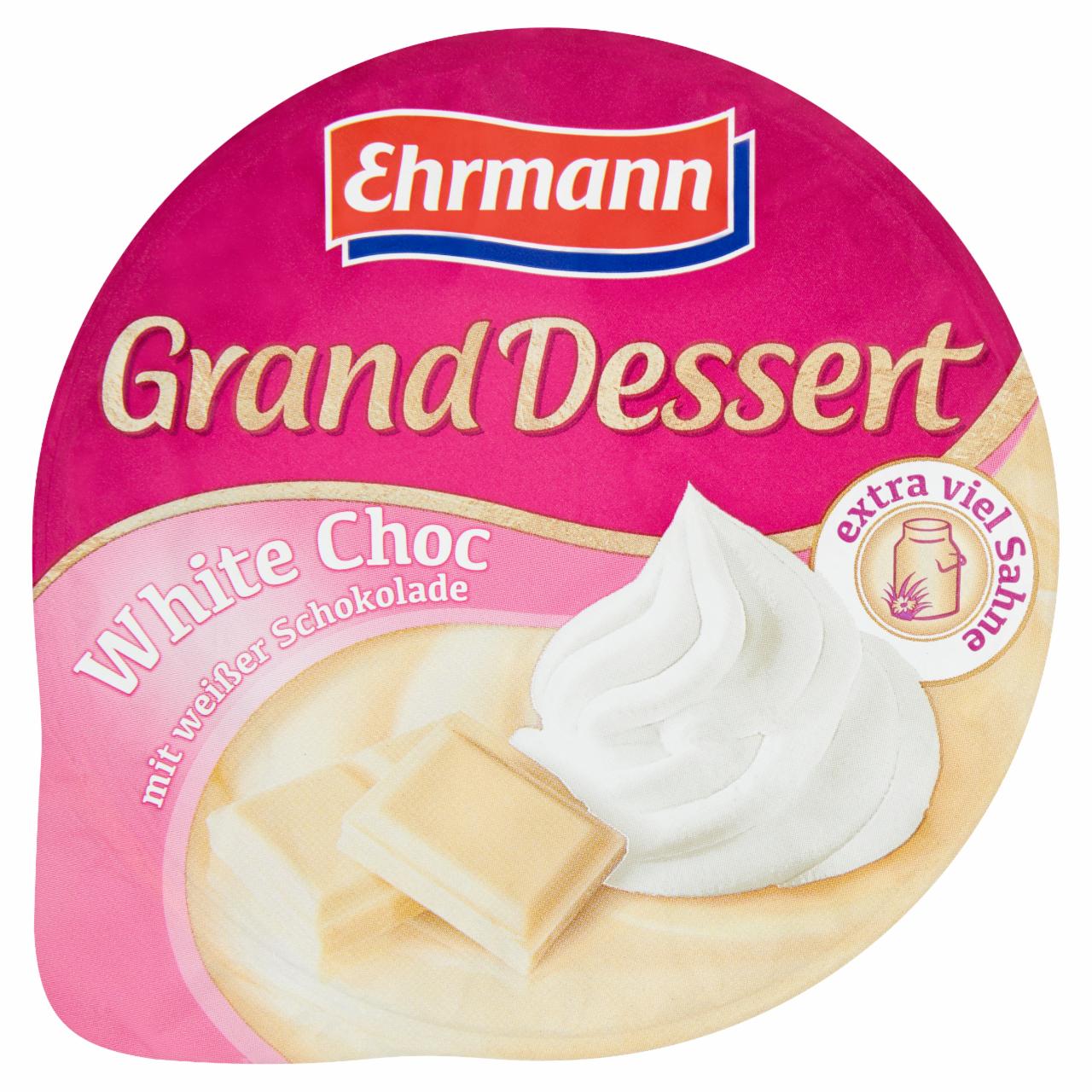 Képek - Ehrmann Grand Dessert fehér csokoládé ízű puding tejszínhabbal 190 g