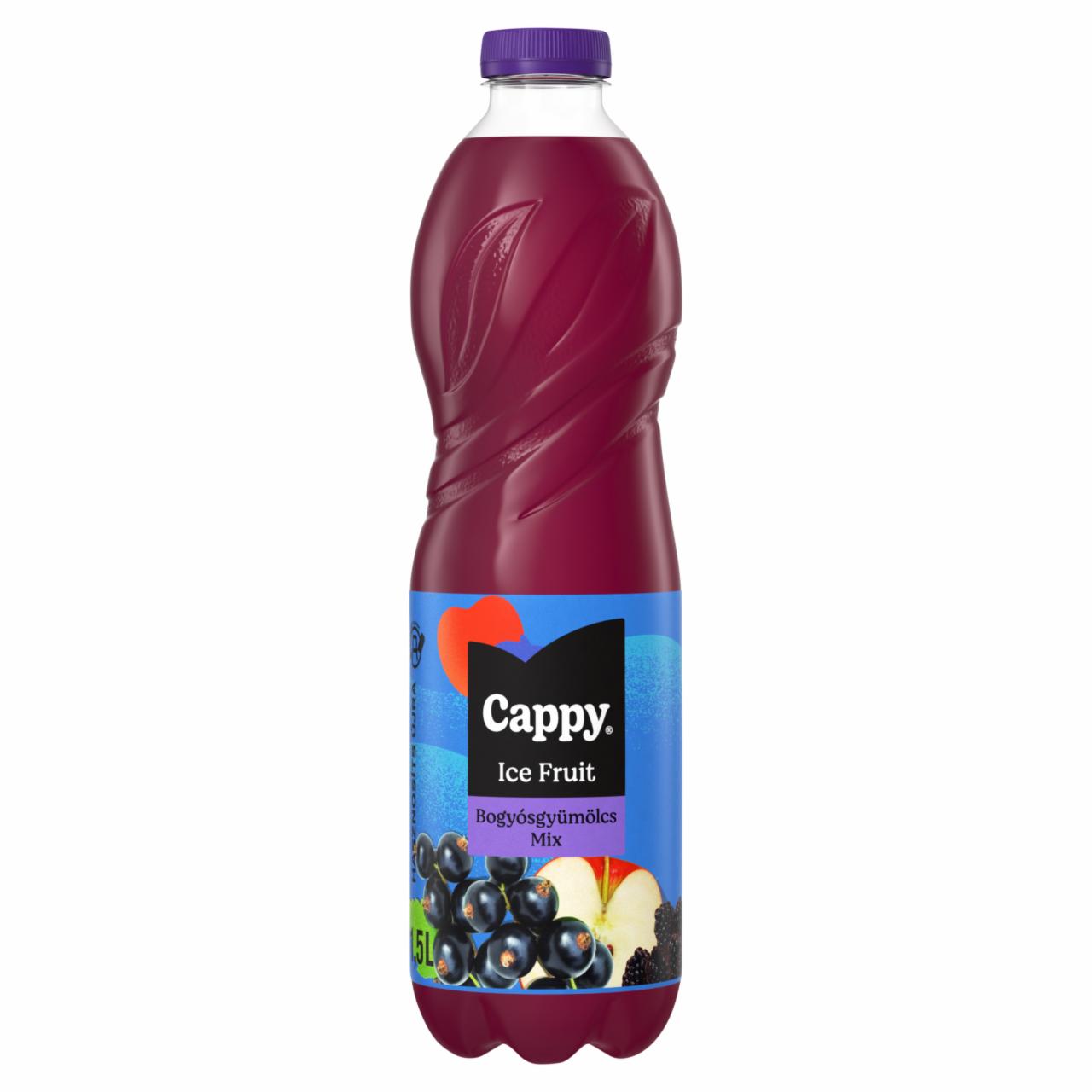 Képek - Cappy Ice Fruit Bogyósgyümölcs Mix szénsavmentes vegyesgyümölcs ital hibiszkusz ízesítéssel 1,5 l
