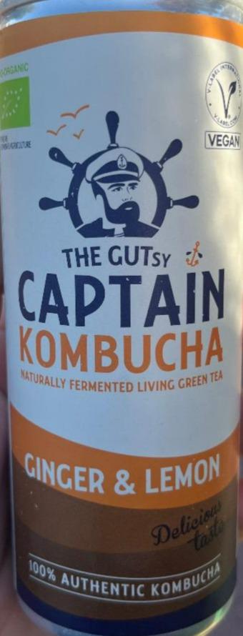 Képek - Kombucha gyömbér-citromos bio enyhén szénsavas fermentált zöld tea ital The Gutsy Captain