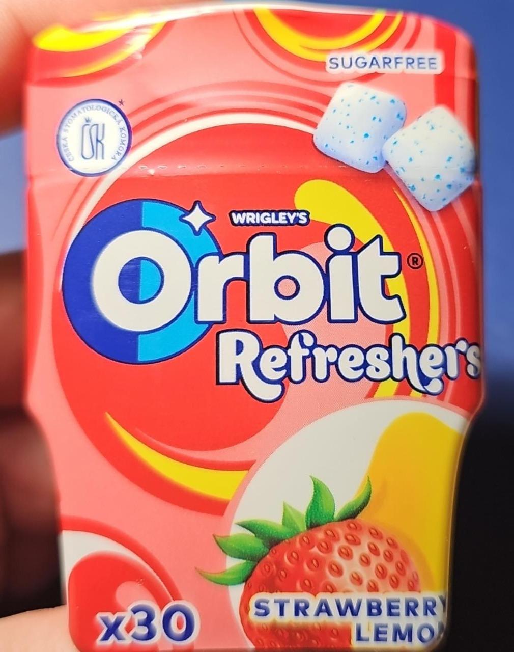 Képek - Orbit Refreshers eper- és citromízű cukormentes rágógumi édesítőszerrel 67 g 