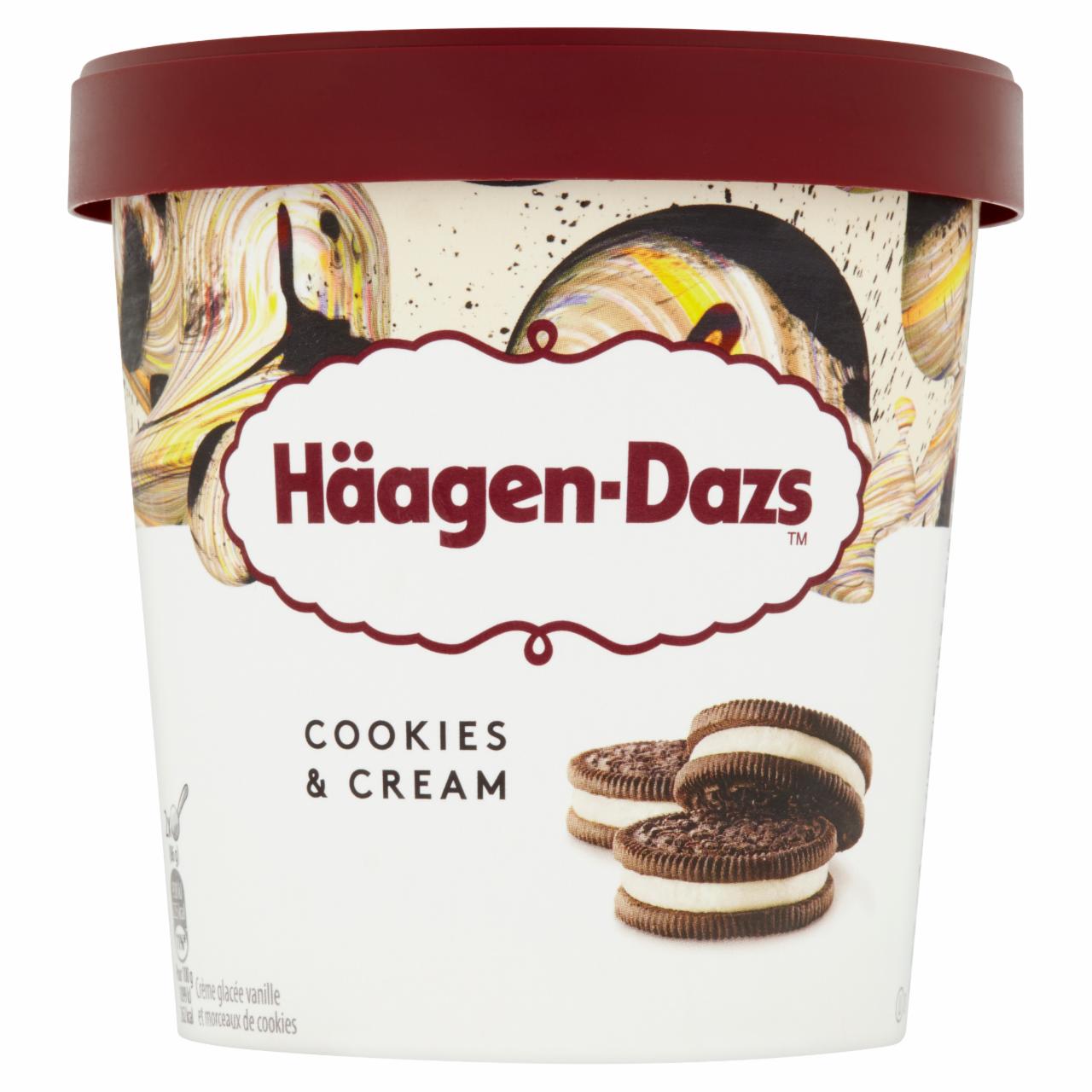 Képek - Häagen-Dazs vanília jégkrém keksz darabokkal 460 ml