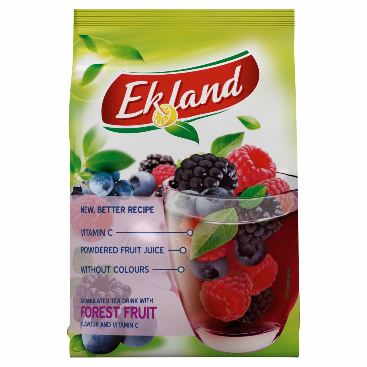 Képek - Ekland azonnal oldódó erdei vegyesgyümölcs ízű tea üdítőitalpor C-vitaminnal 300 g