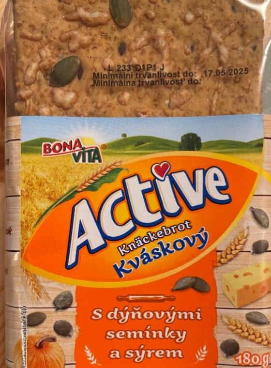 Képek - Active Knäckebrot kváskový s dýňovými semínky a sýrem Bonavita