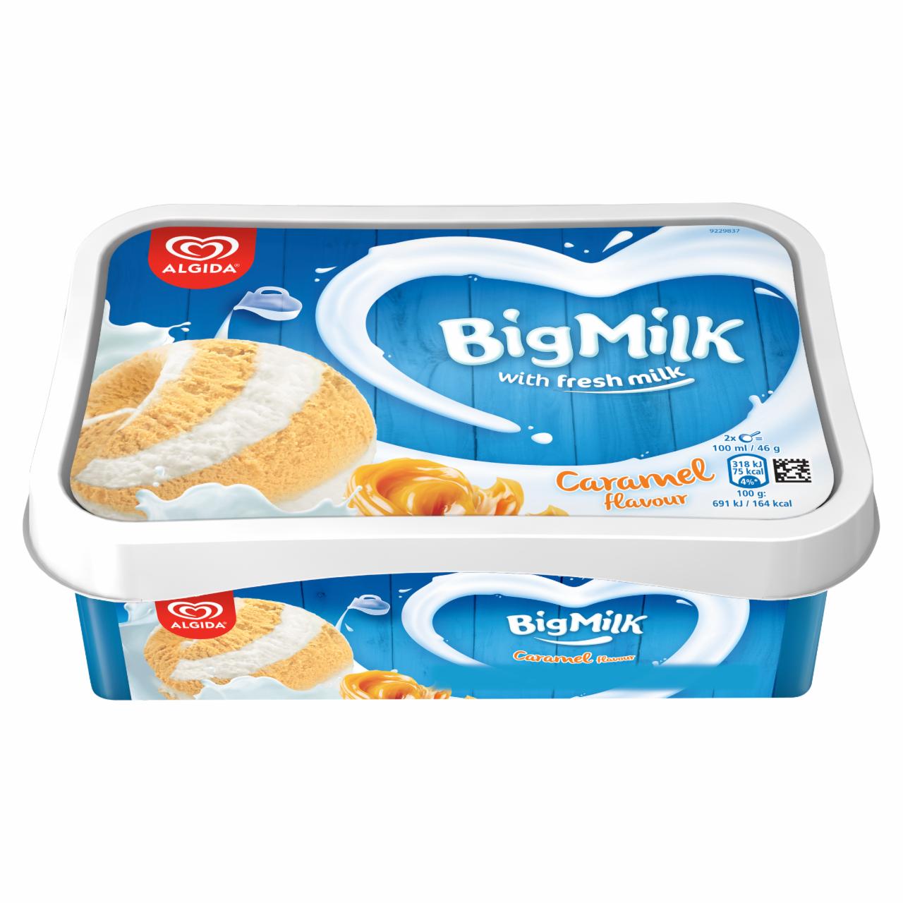 Képek - Big Milk vanília-tejszín ízű jégkrém és karamell ízű jégkrém 1000 ml