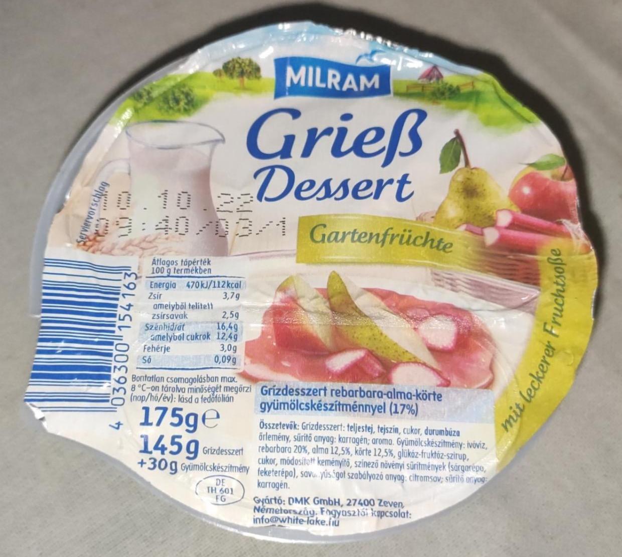 Képek - Grízdesszert rebarbara-alma-körte gyümölcskészítménnyel Milram