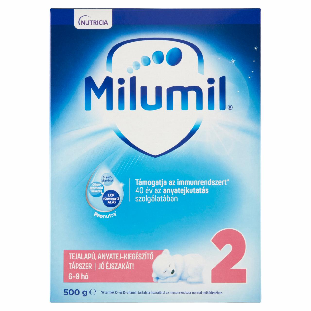 Képek - Milumil Nutri-Biotik Jó éjszakát! 2 tejalapú, anyatej-kiegészítő tápszer 6 hónapos kortól 500 g