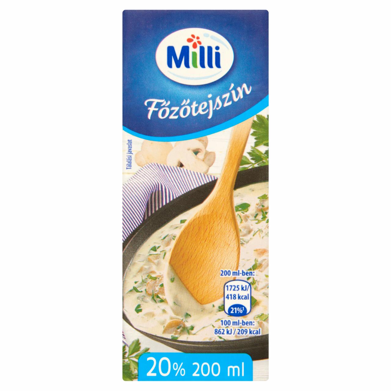 Képek - Milli UHT főzőtejszín 20% 2 x 200 ml