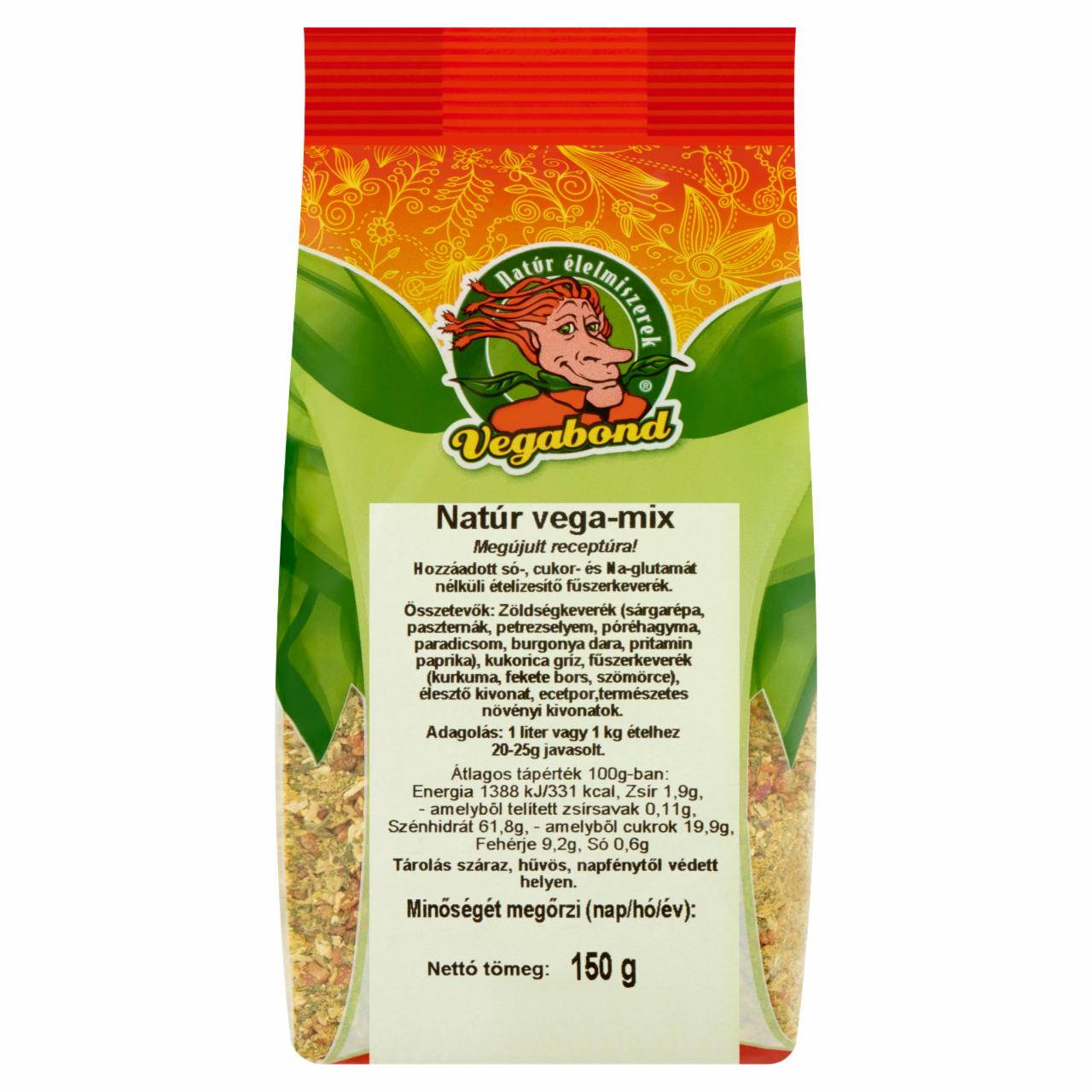 Képek - Vegabond natúr vega-mix ételízesítő fűszerkeverék 150 g