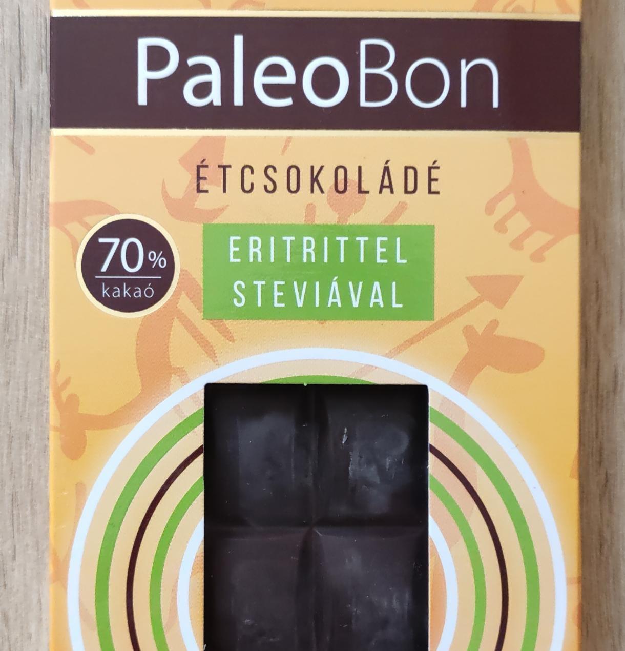 Képek - Étcsokoládé eritrittel steviával 70% kakaó Paleobon