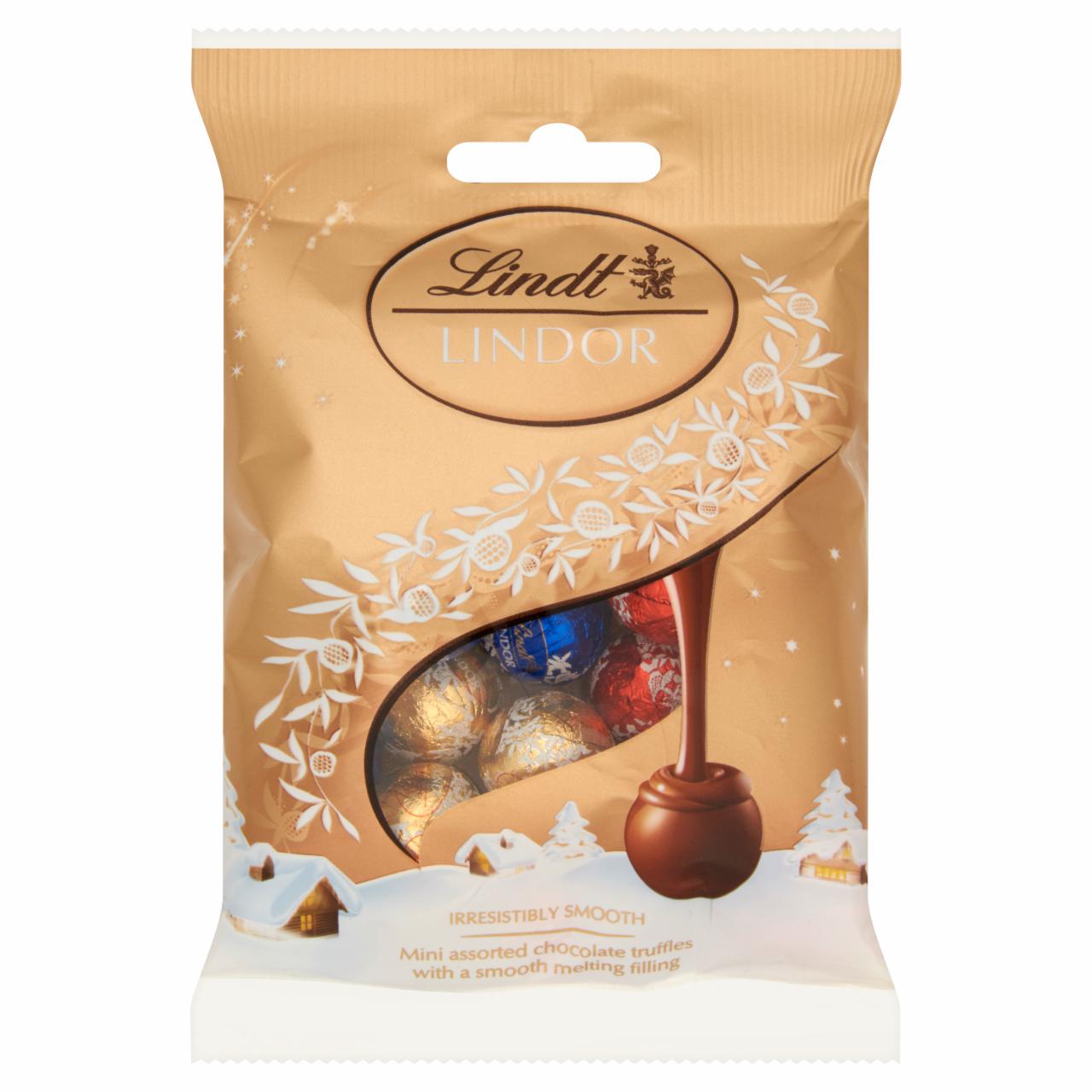 Képek - Lindt Lindor mini vegyes csokoládé golyók lágyan olvadó krémmel töltve 100 g