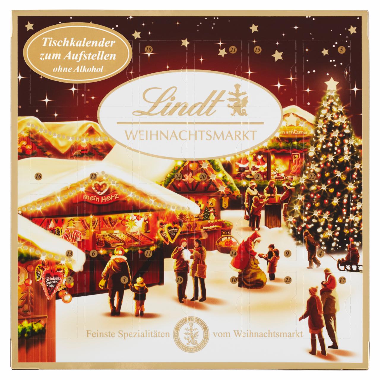 Képek - Lindt Weihnachtsmarkt vegyes töltött tejcsokoládé 115 g