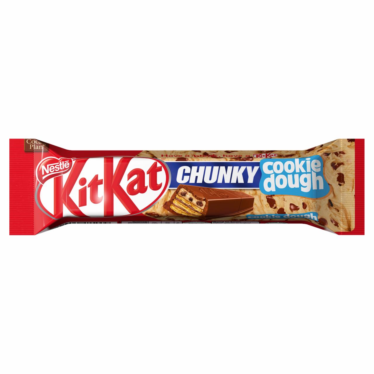 Képek - KitKat Chunky Cookie Dough süteményízű krémmel bevont ropogós ostya tejcsokoládéban 42 g
