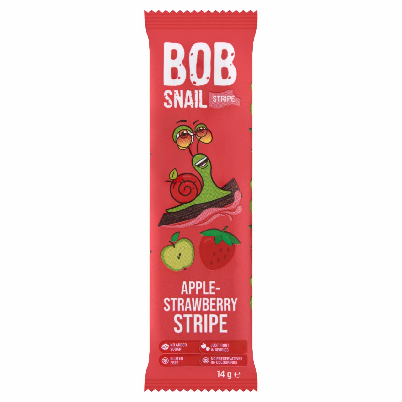 Képek - Bob Snail alma-eper gyümölcsszelet 14 g