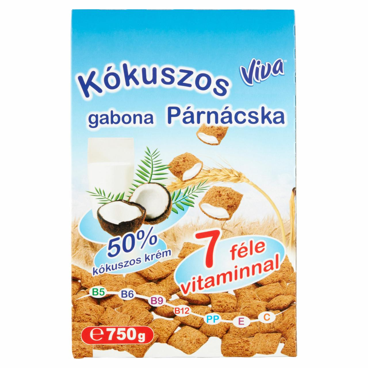 Képek - Viva kókuszos krémmel töltött gabonapehely párnácska 750 g