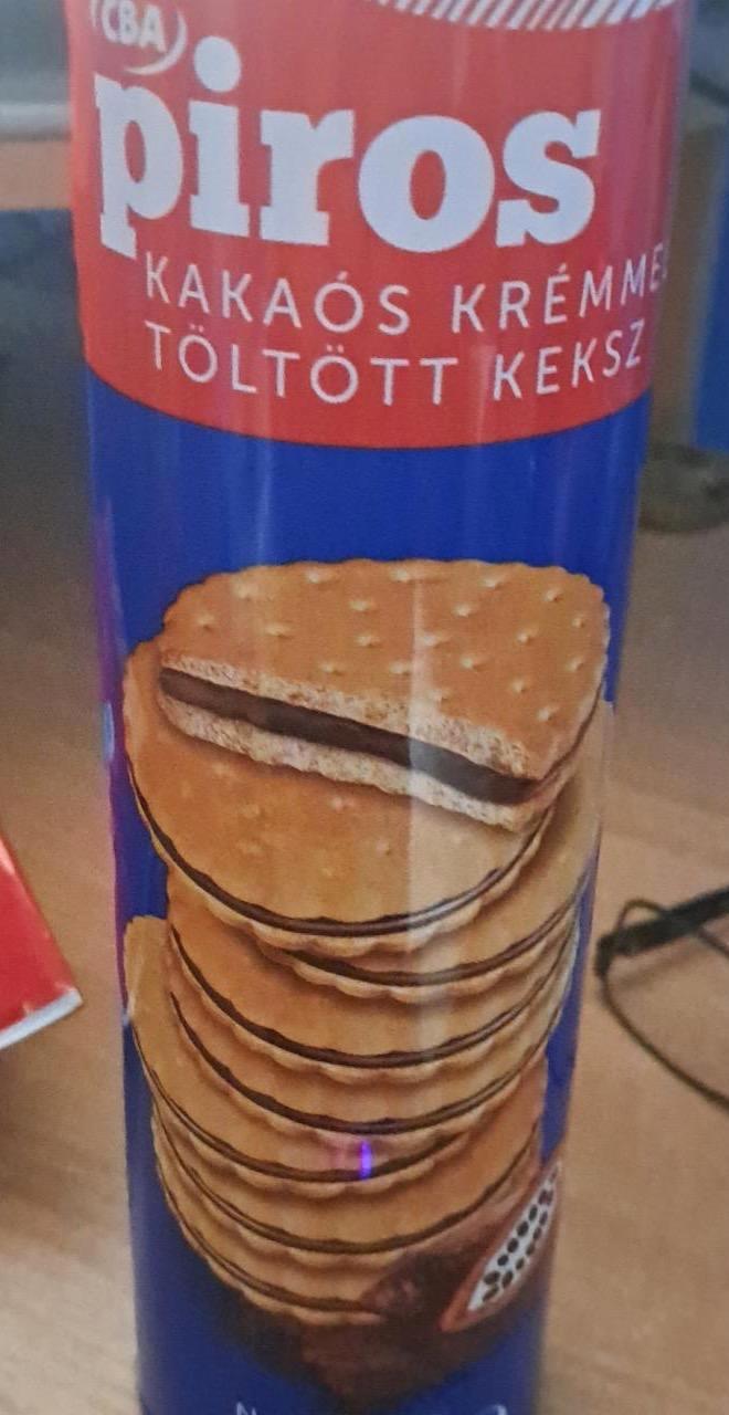 Képek - Kakaós krémmel töltött keksz CBA piros