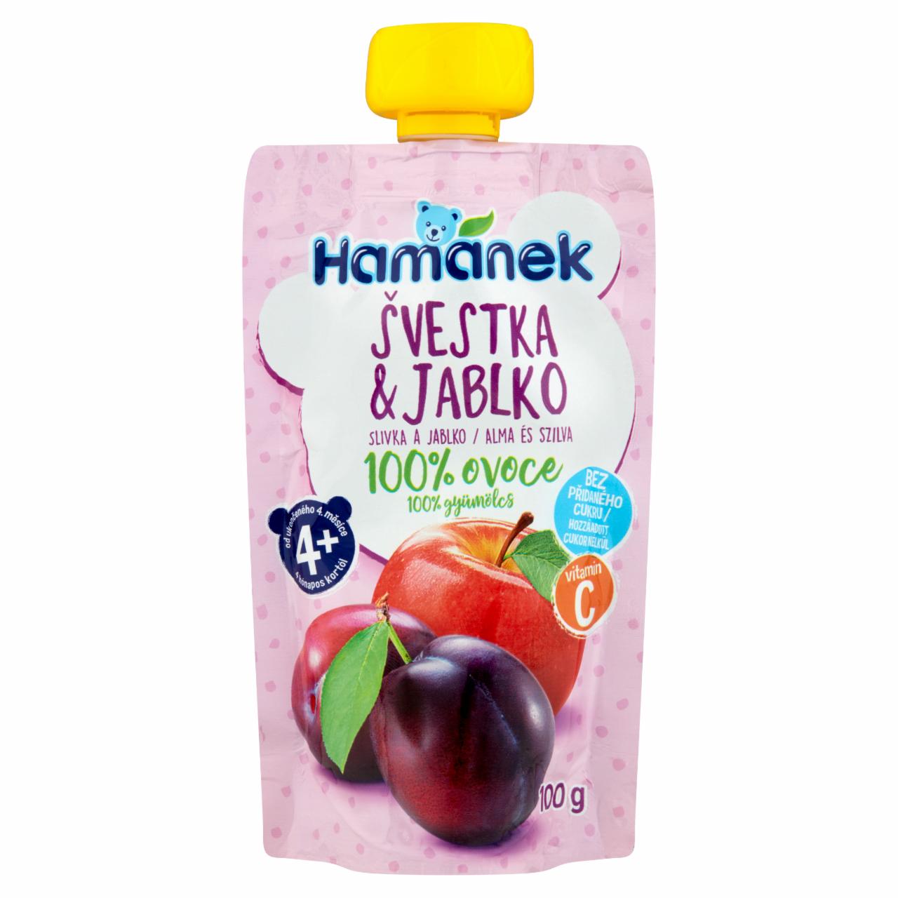 Képek - Hamánek alma és szilva gyümölcspüré 4 hónapos kortól 100 g