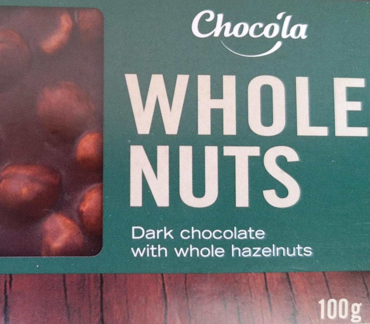 Képek - Dark chocolate with whole hazelnuts Chocola
