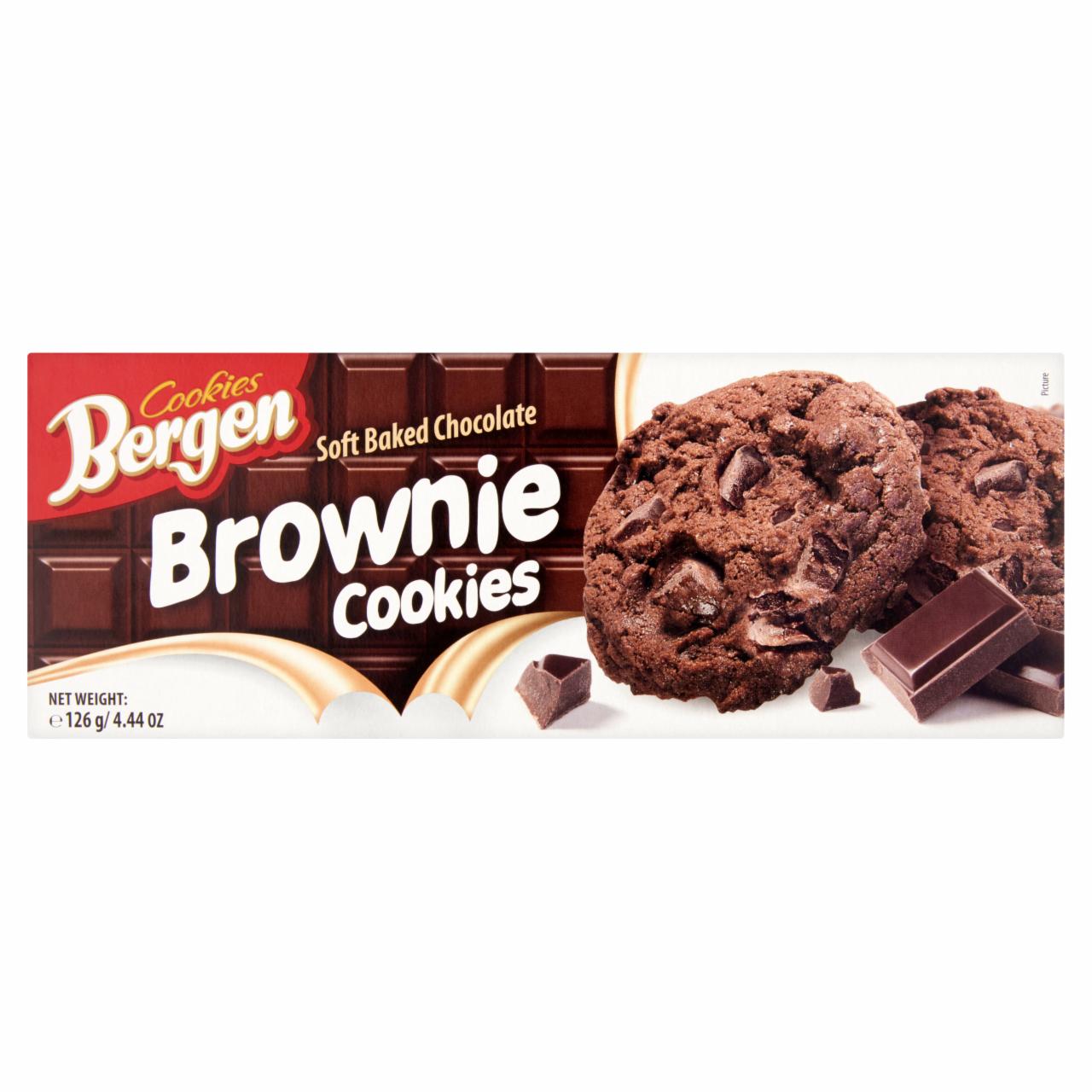 Képek - Bergen Brownie étcsokoládés keksz 126 g