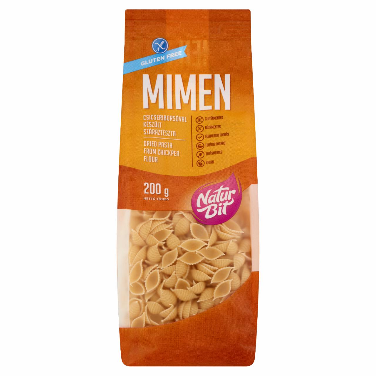 Képek - Naturbit Mimen kagylótészta csicseriborsóval készült száraztészta 200 g