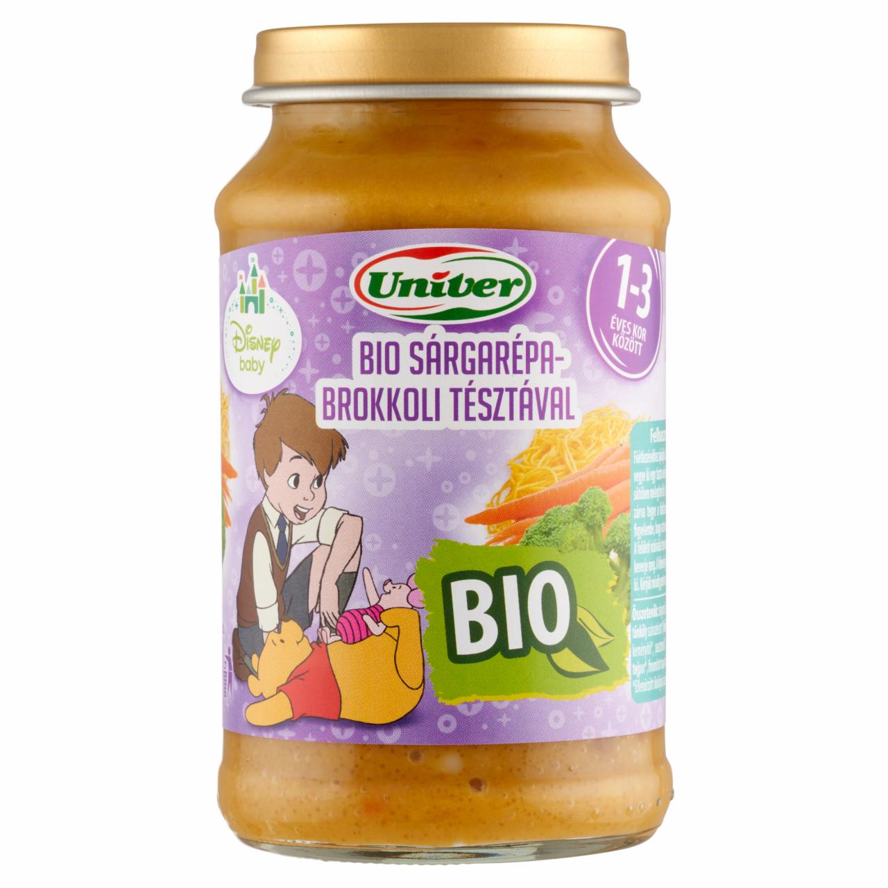 Képek - Univer Disney Baby bio sárgarépa-brokkoli tésztával bébiétel, 12 hónapos kortól 220 g