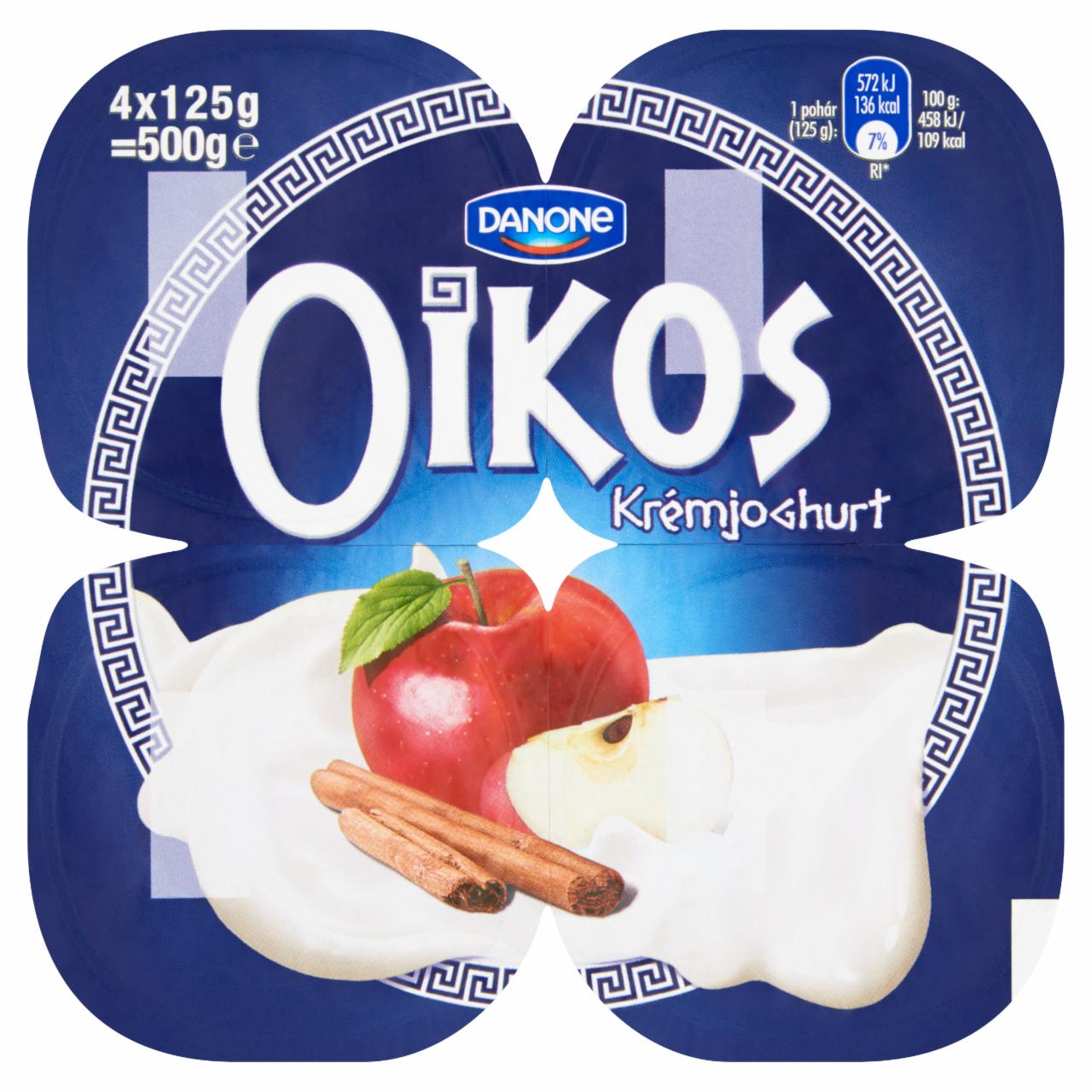 Képek - Danone Oikos Görög almás-fahéjas élőflórás krémjoghurt 4 x 125 g