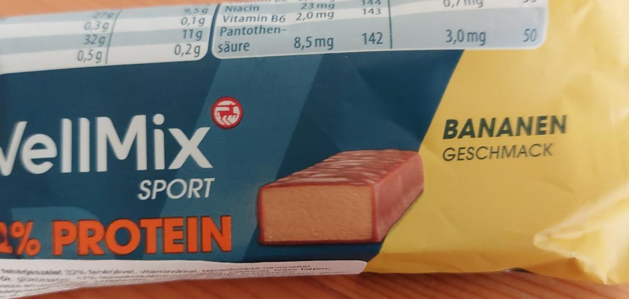 Képek - Banán ízű fehérje szelet WellMix Sport