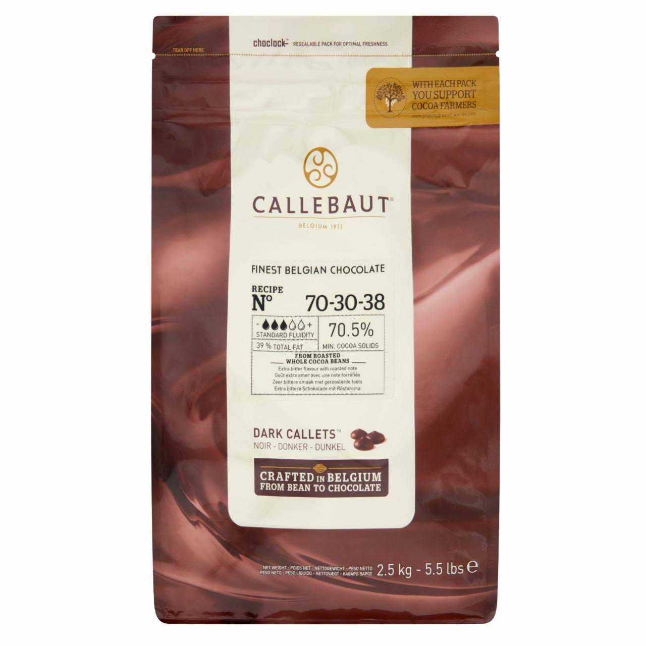 Képek - Callebaut 70-30-38NV étcsokoládé pasztillák 2,5 kg