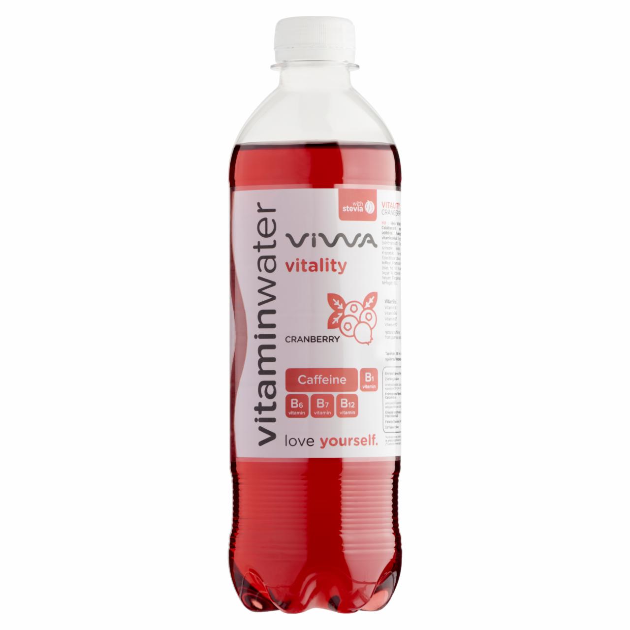 Képek - Viwa Vitaminwater Vitality vörös áfonyás csökkentett energiatartalmú szénsavmentes üdítőital 600 ml