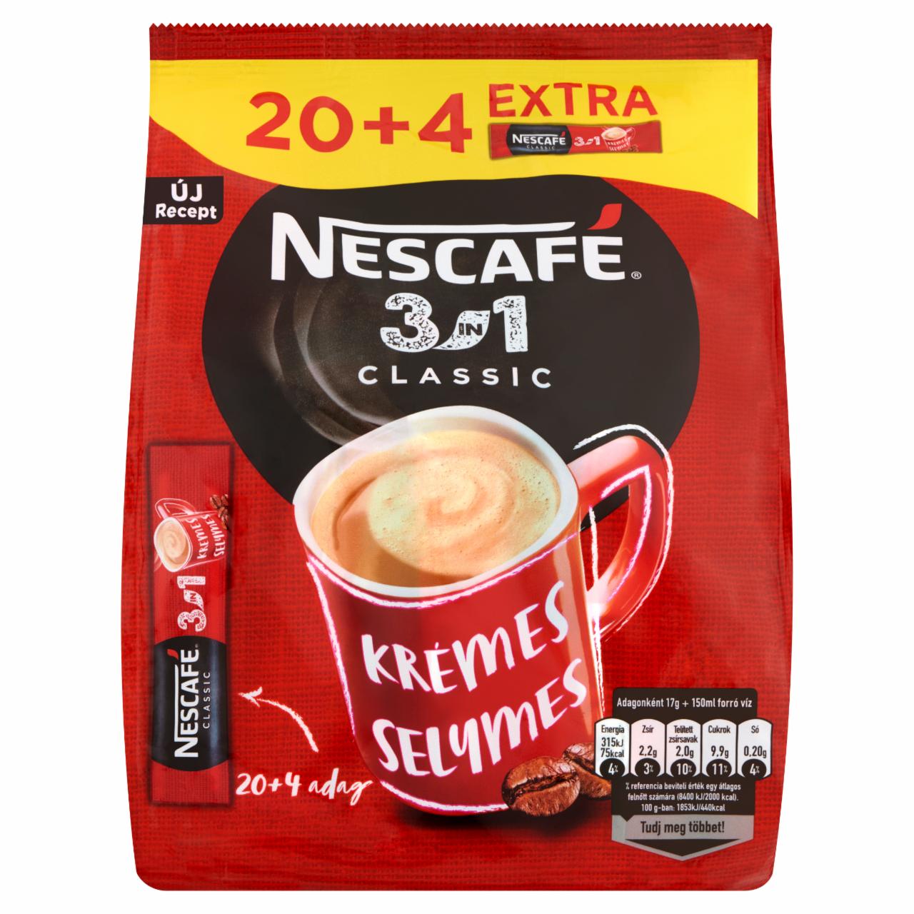 Képek - Nescafé 3in1 Classic azonnal oldódó kávéspecialitás 24 x 17 g (408 g)