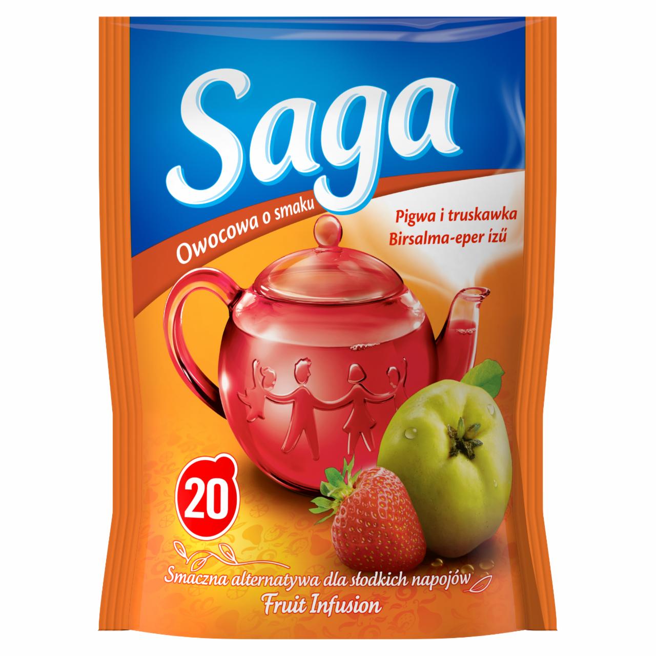 Képek - Saga birsalma-eper ízű gyümölcstea 20 filter