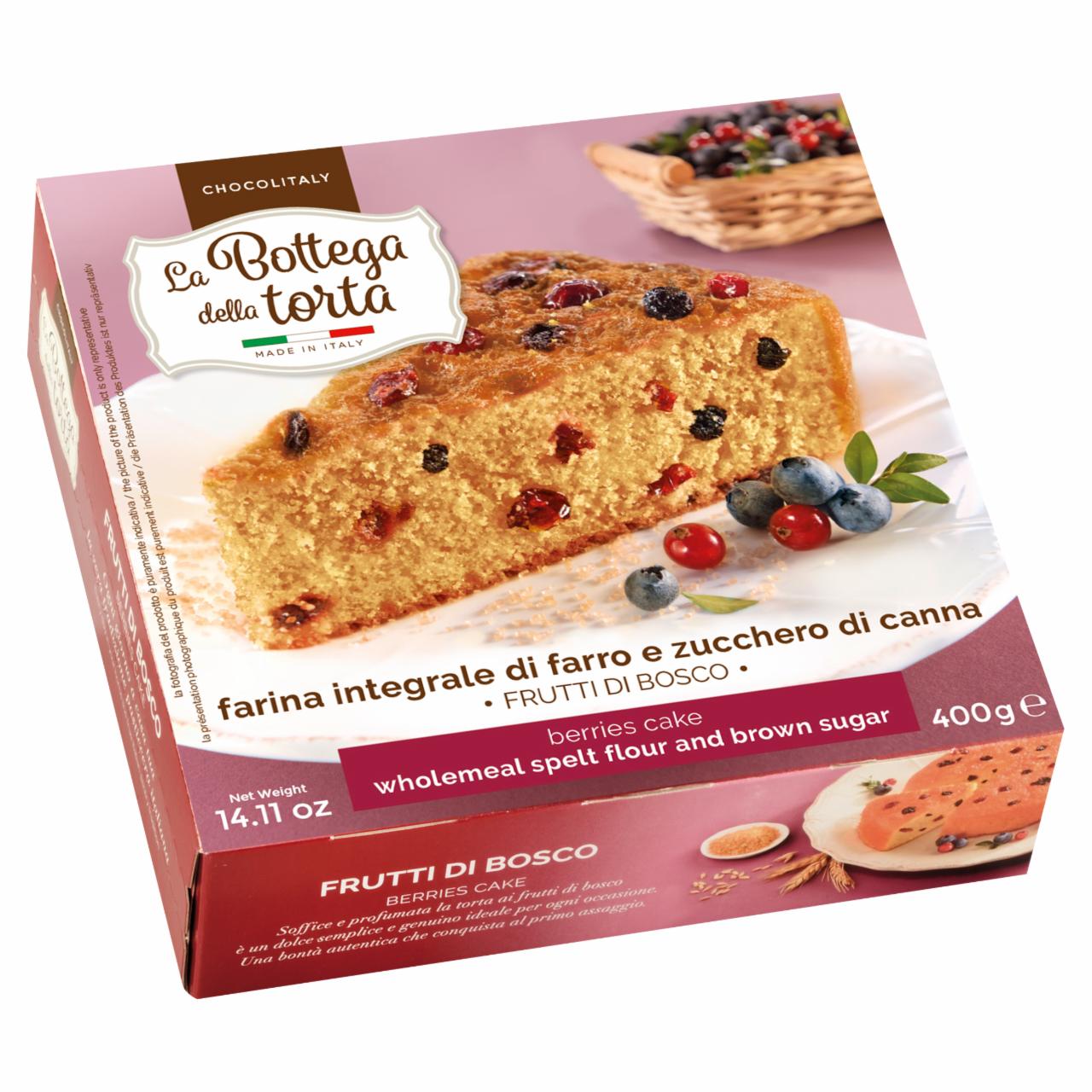 Képek - La Bottega della Torta tönkölyös torta barnacukorral és bogyós gyümölcsökkel 400 g