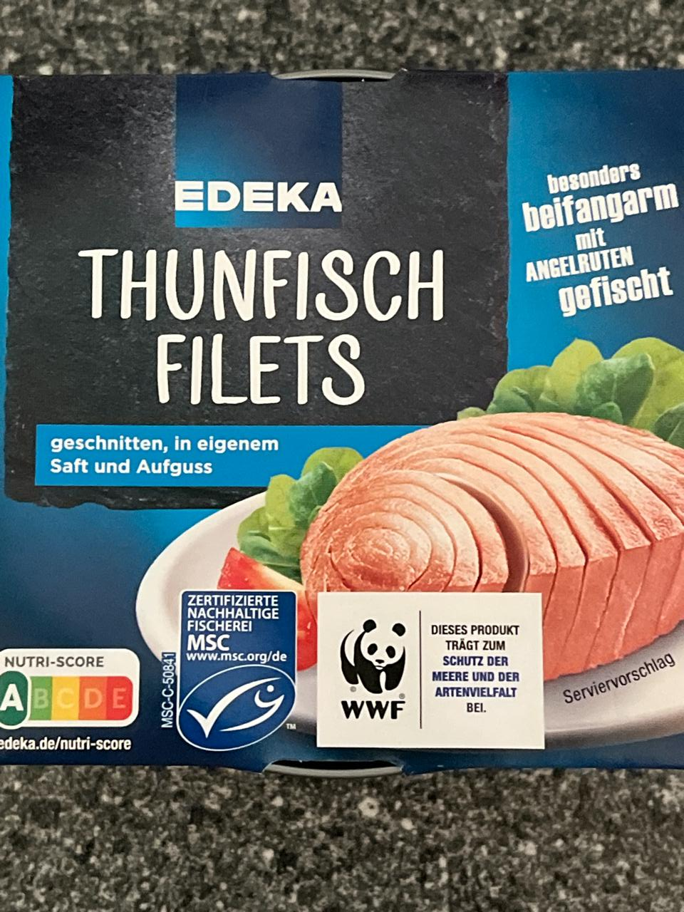 Képek - Thunfisch filets in eigenem Saft und Aufguss Edeka