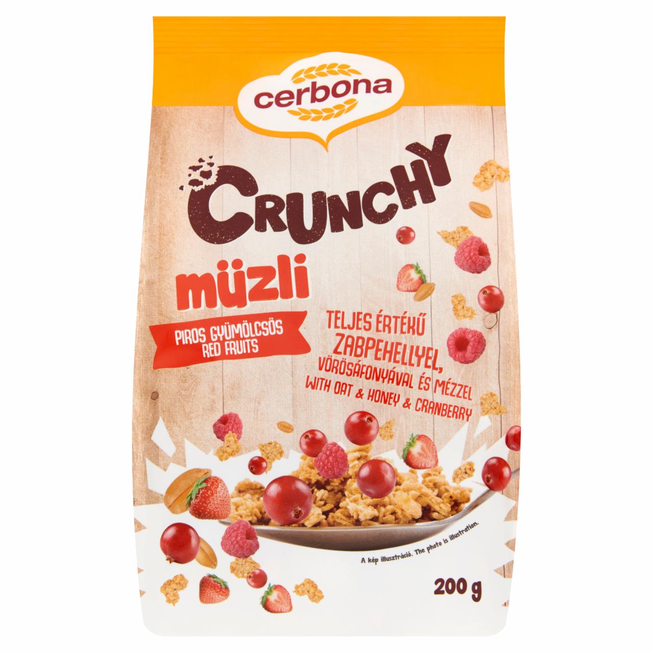 Képek - Crunchy ropogós piros gyümölcsös müzli Cerbona