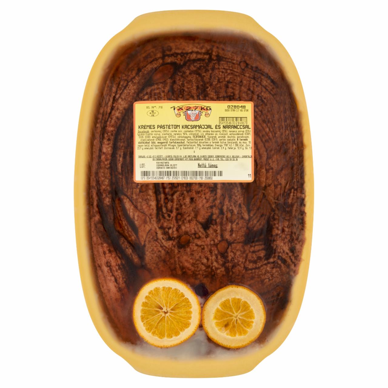 Képek - Paté Grand-Mére krémes pástétom kacsamájjal és naranccsal 2,7 kg