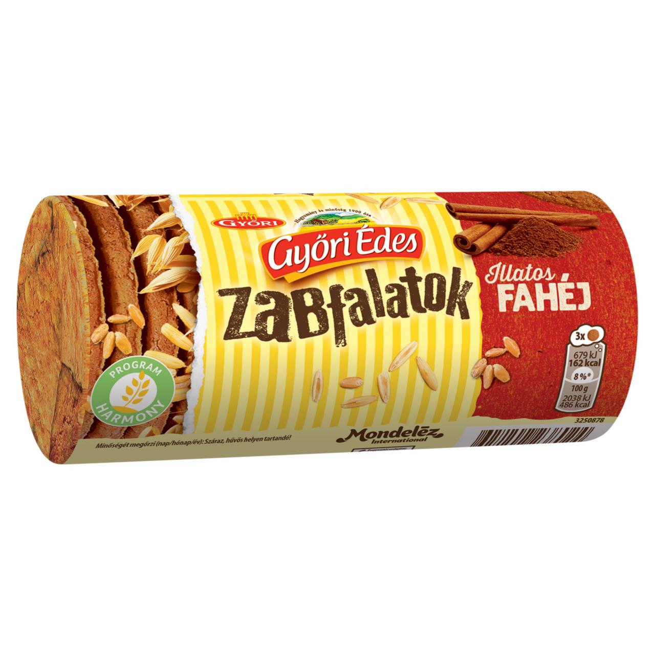 Képek - Győri Édes Zabfalatok fahéjas, zabpelyhes, omlós keksz 188 g
