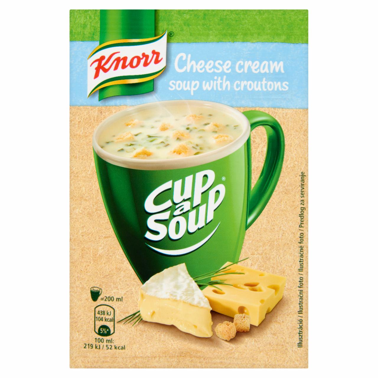 Képek - Knorr Cup a Soup instant sajtkrémleves zsemlekockával 22 g