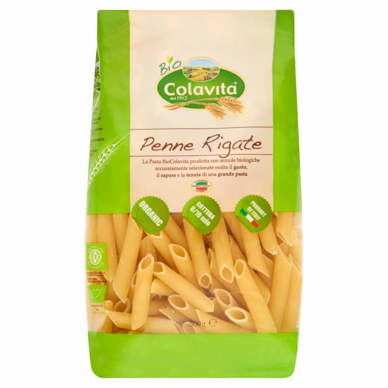 Képek - Colavita Bio Penne Rigate BIO apró durum száraztészta 500 g