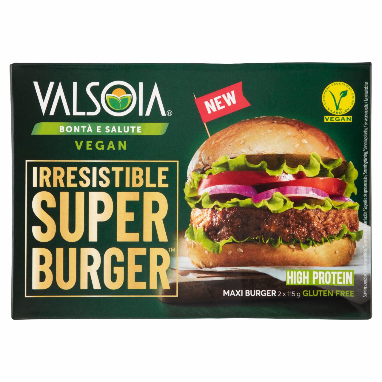 Képek - Valsoia gyorsfagyasztott vegán burgerpogácsa 2 x 115 g (230 g)