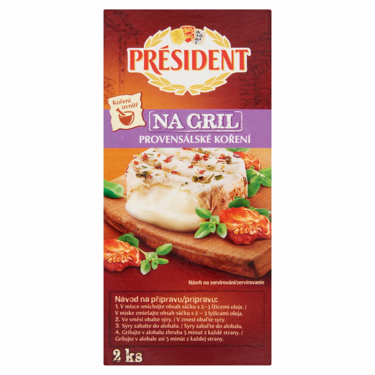 Képek - Président grill camembert sajt 2 x 90 g + 5 g fűszerkeverék