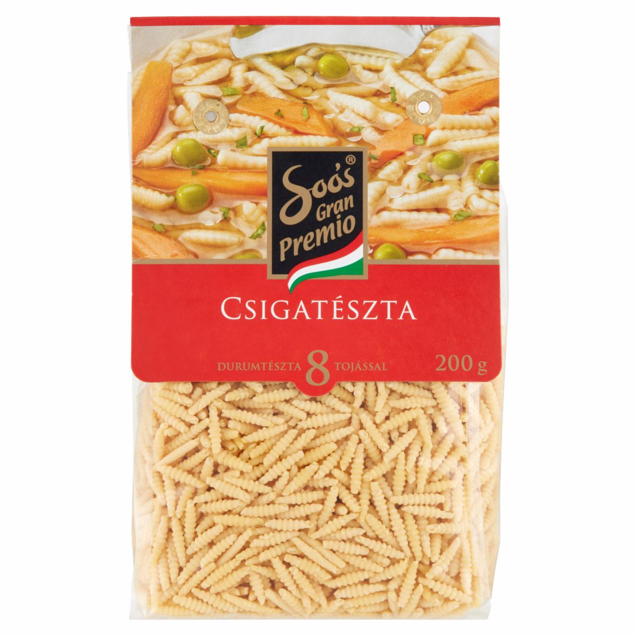 Képek - Soós Gran Premio csigatészta 8 tojásos durumtészta 200 g