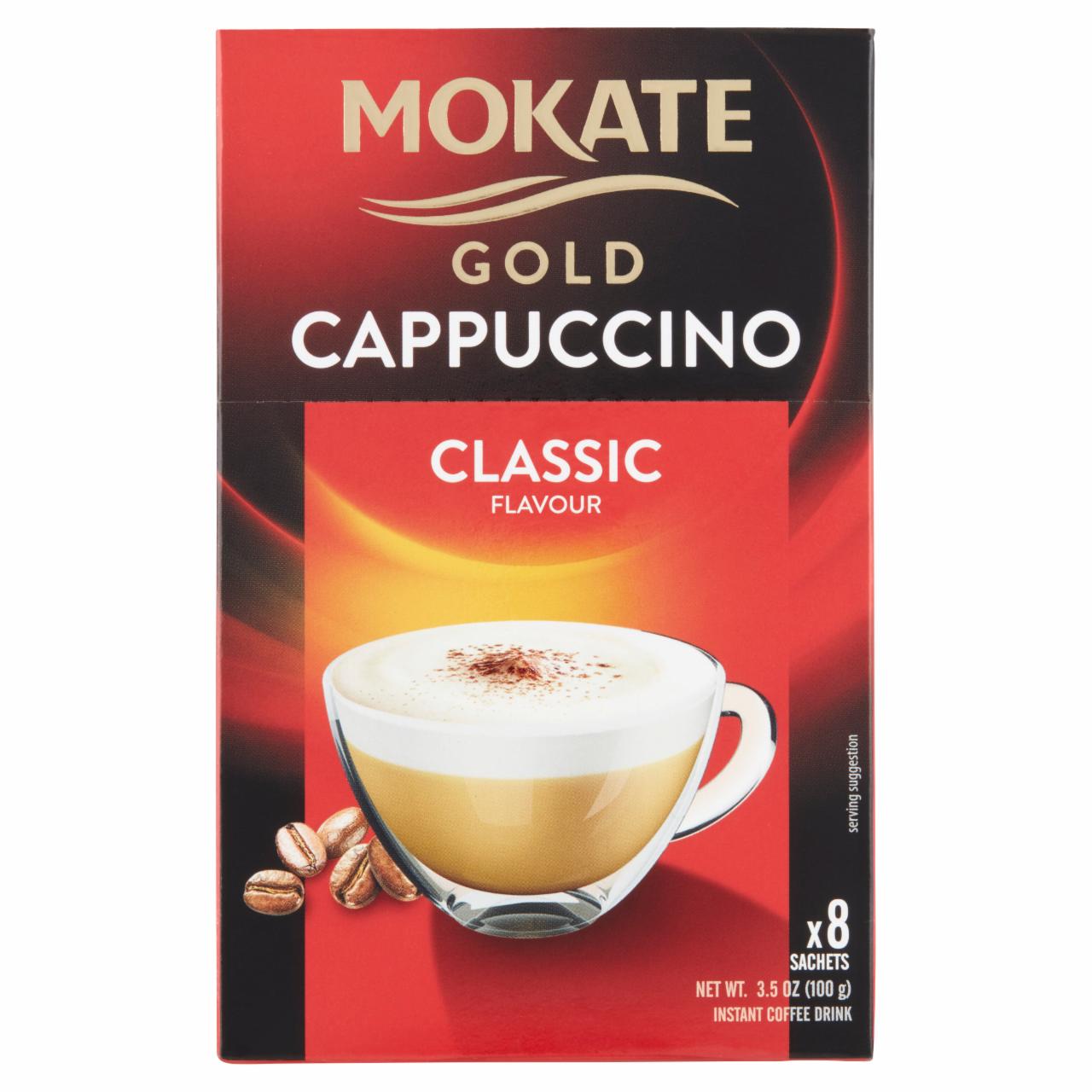 Képek - Mokate Gold Cappuccino instant kávéitalpor 8 x 12,5 g (100 g)