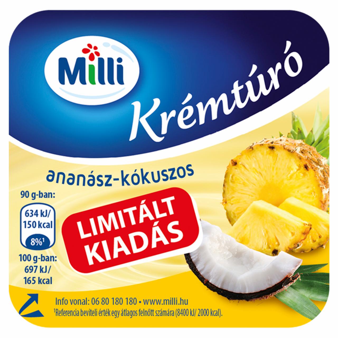 Képek - Milli ananász-kókuszos krémtúró 90 g