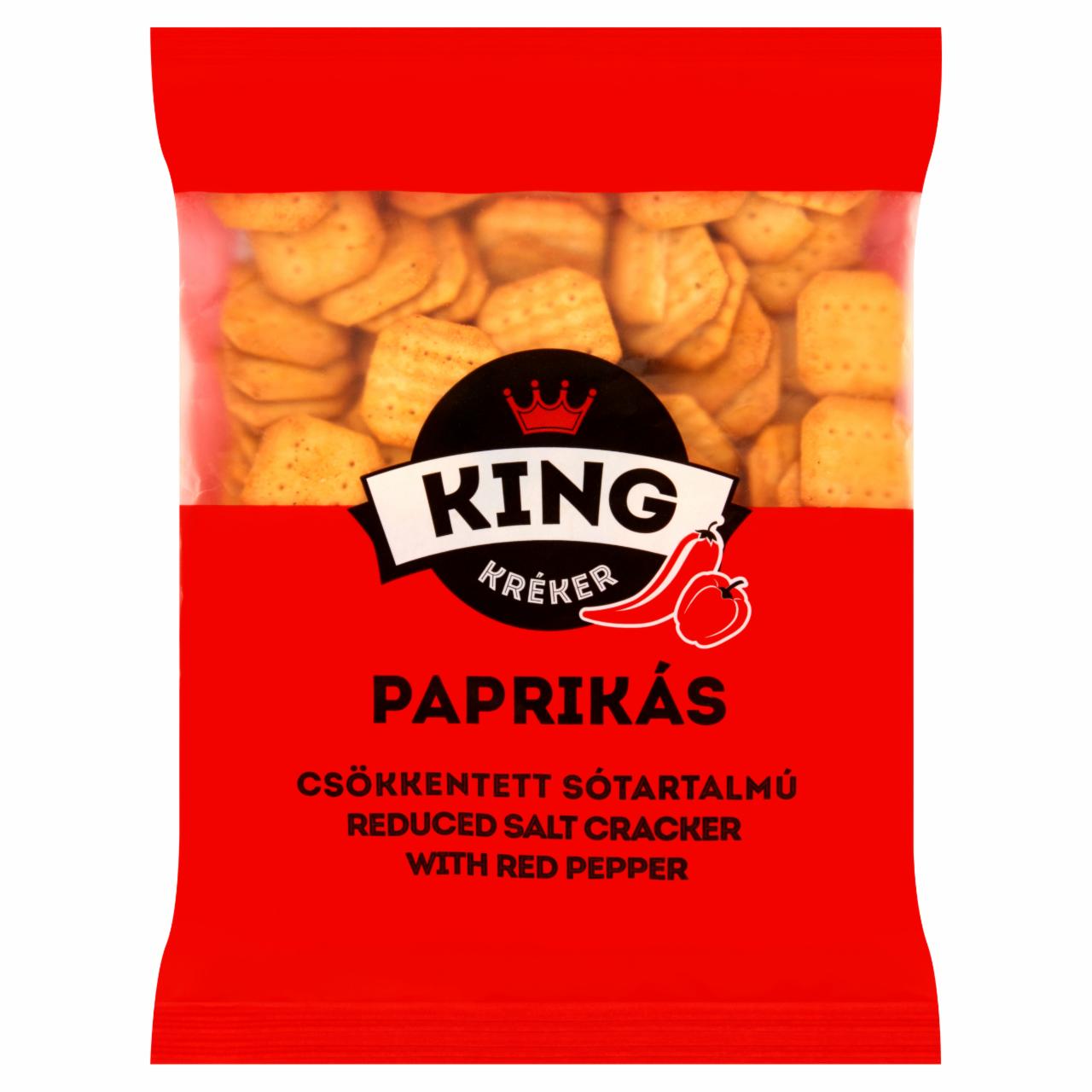 Képek - King csökkentett sótartalmú paprikás kréker 100 g