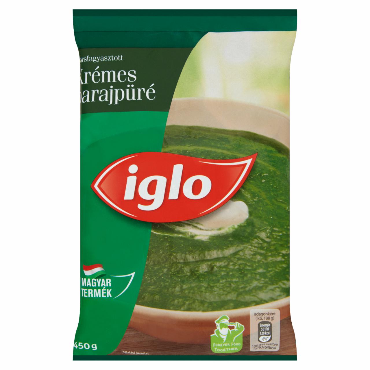 Képek - Iglo gyorsfagyasztott krémes parajpüré 450 g