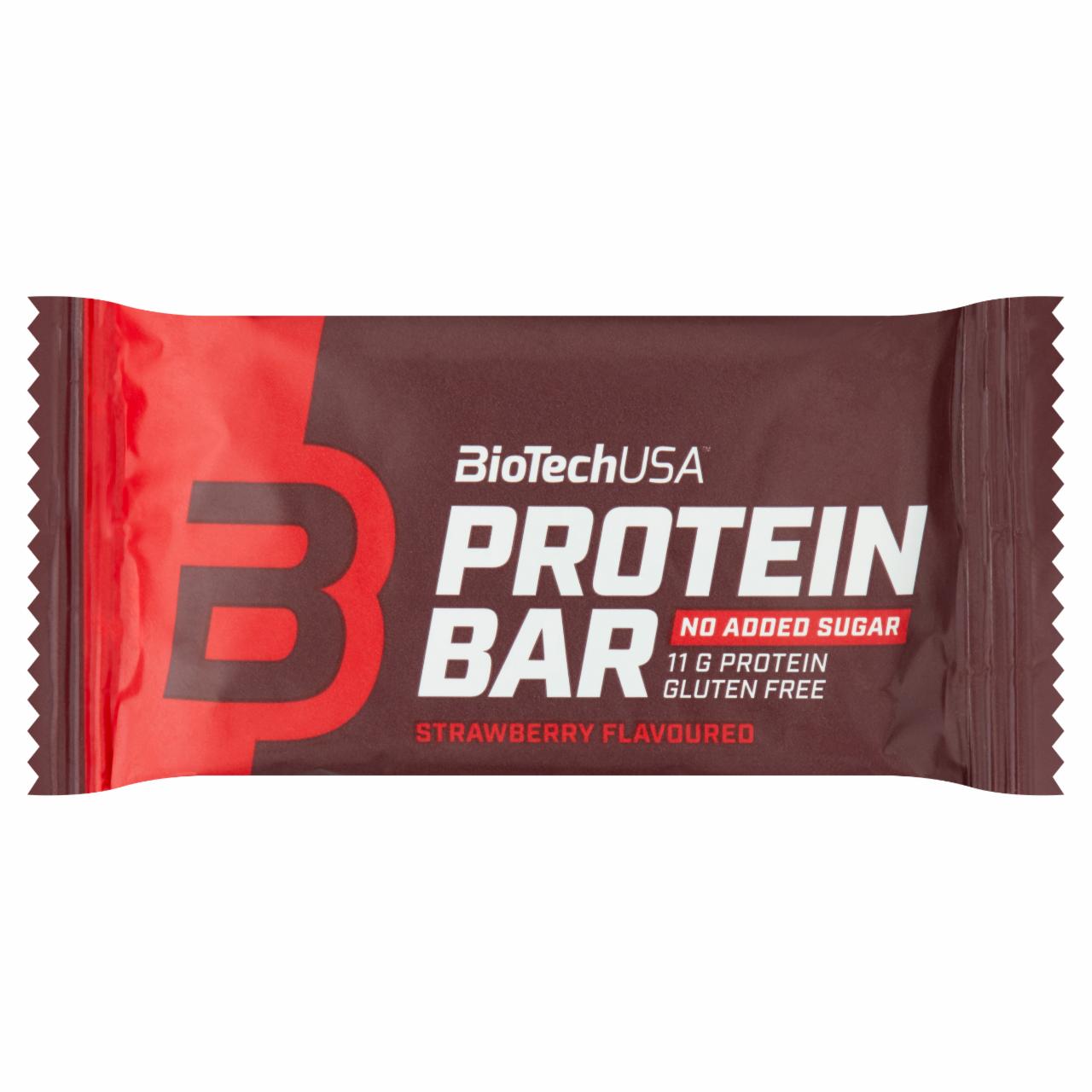 Képek - BioTechUSA Protein Bar eper ízű bevont fehérjeszelet édesítőszerekkel 35 g