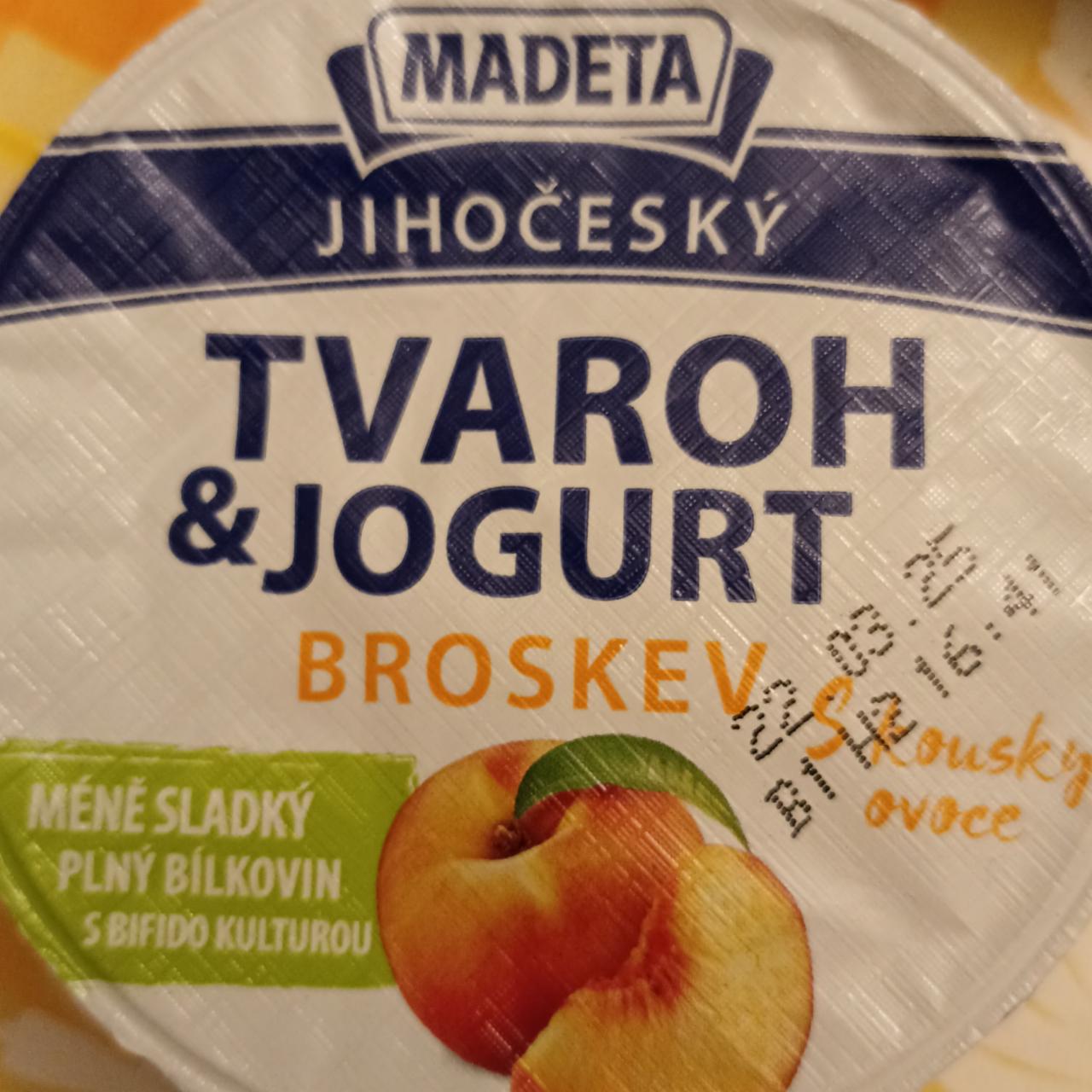 Képek - Jihočeský tvaroh & jogurt Broskev Madeta