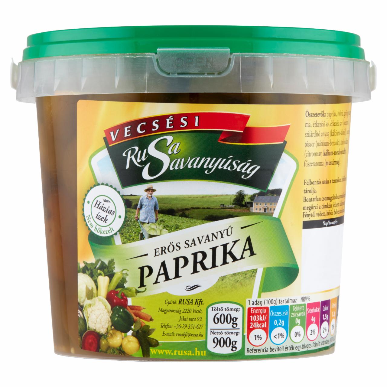 Képek - Savanyúság erős savanyú paprika Rusa